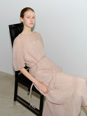 [6차 리오더] CREASE SHEER LAYERED OPS_PEACH PINK