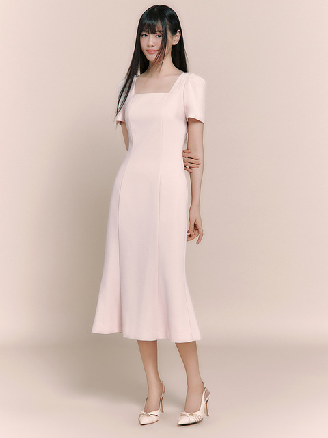 ワンピース BAU by Bride And You LAILA Cape overlay sleeveless semi merm BAU by Bride And You】LAILA CAPE OVERLAY LONG DRESS