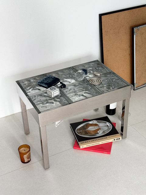 바미르 Aqua glass block table (아쿠아 유리 블럭 테이블)