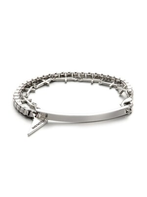 Cross Chain Simple Bar Bracelet