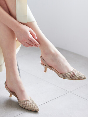 Mesh Slingback_Beige