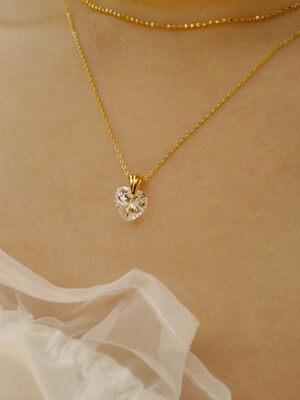 crystal heart necklace