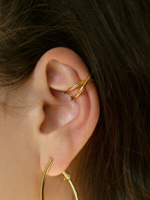 X line circle earcuff (2colors)