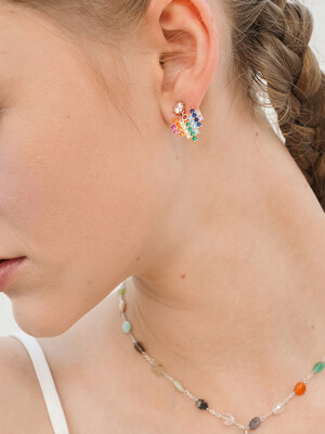 easy. rainbow earring