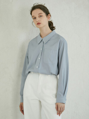 SOFT SHIRT_Cotton pale blue