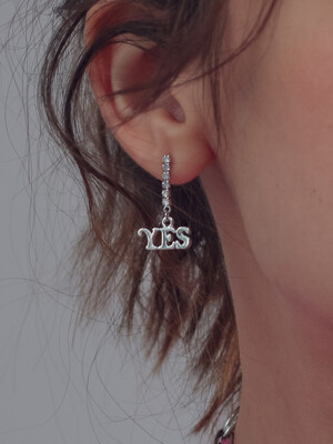 YES drop cubic earring