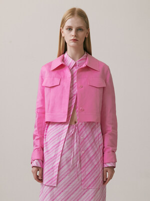 22SS_Summer Crop Jacket (Pink)