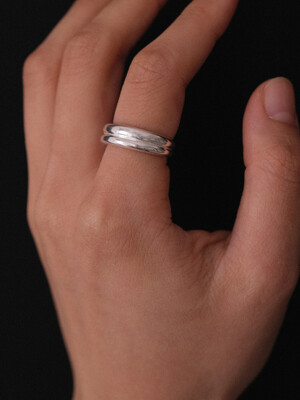 Double Loop Ring (silver925)(2color)