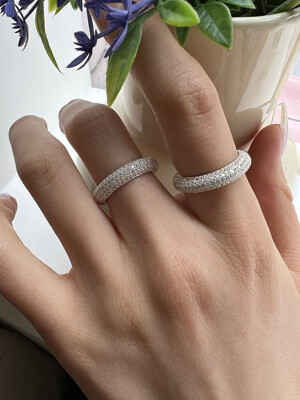 [925silver] Glitter ring (2size)