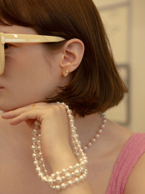 925 Silver Rose Quartz Heart Earrings
