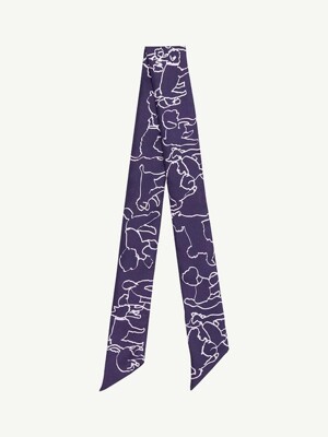 A DAY AT THE PARK (Curiosity) silk ribbon scarf