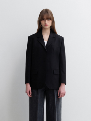 Tailored Over-size Single Jacket Black (JWJA3E904BK)