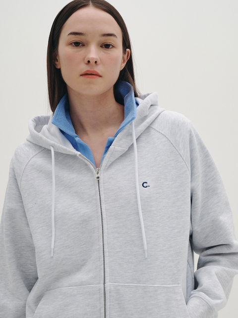 아우터 - 클로브  (CLOVE) - New Active Hoody Zip-up (Light Grey)