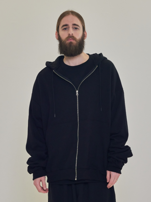 CB SWEAT HOOD ZIP UP (BLACK)