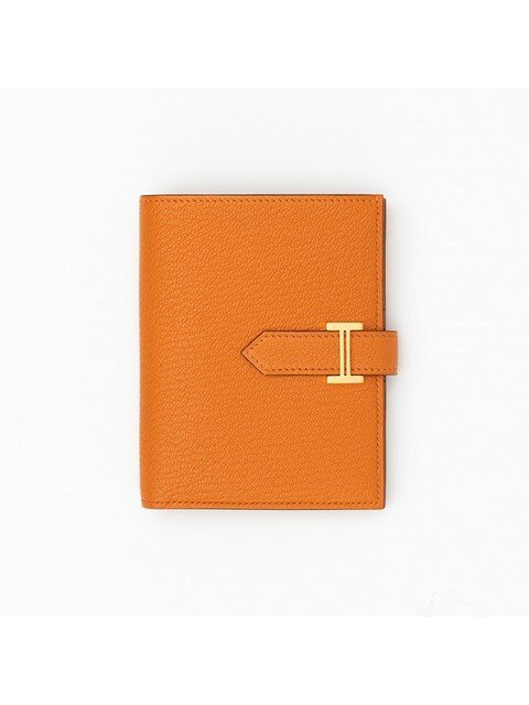 럭셔리백 - 에르메스 (HERMES) - 22FW 에르메스 BEARN 오렌지 컴팩트 반지갑 H039789CC93