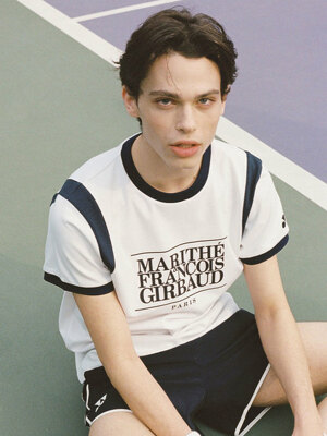 MFG X YONEX VARSITY HALF SLEEVE TEE white