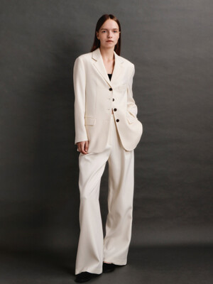 SEMI WIDE TROUSERS PT(IVORY)