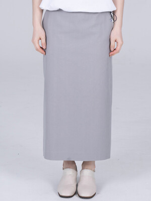 Cotton H-line Belt Skirt_Pale Green