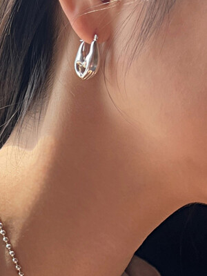 [Silver925] Heart hands earrings
