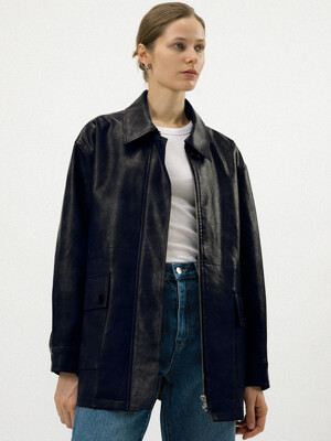 Tessa leather jacket (Black)