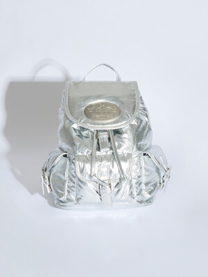 lotsyou_Cloudy CHUBBY Backpack Silver