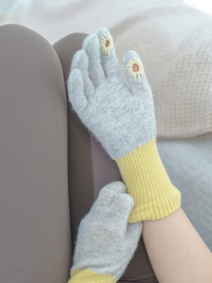 twoton twohole long touch finger gloves 3colors