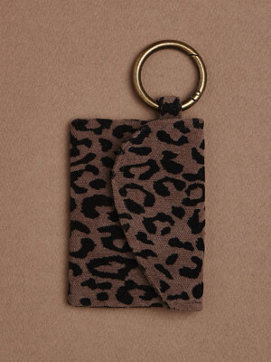 Brown Leopard Ring Mini Wallet