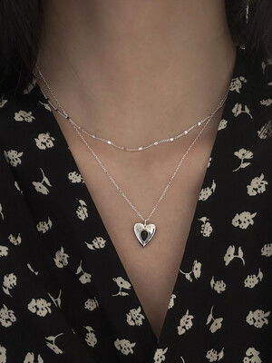 [925silver] Heart point necklace