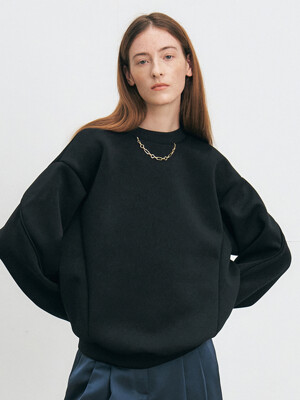 NECKLACE POINT SWEATSHIRT [CREAM][BLACK]