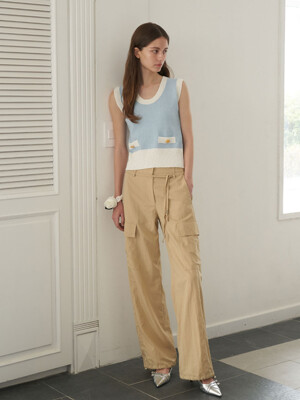 French Jogger Pants Beige