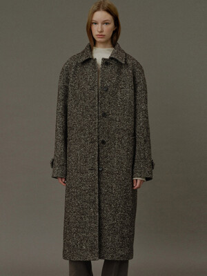 Alpaca herringbone coat