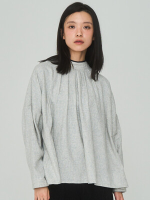 Half Turtleneck Gray Blouse