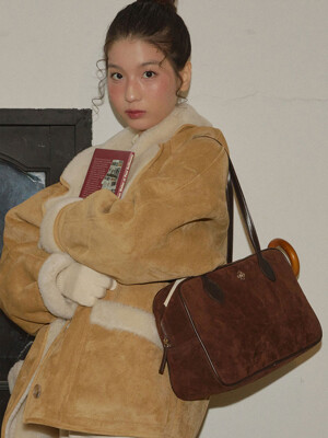 Sage Suede Square Bag_Brown