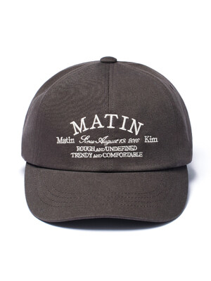 LETTERING FLAT BRIM CAP IN CHARCOAL