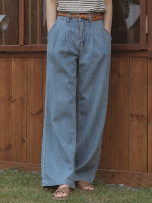 Textured washing classic denim pants TISU01DP01_Blue