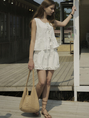 Shirring volume skirt TISU02SK01_Ivory
