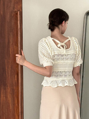 [리퍼브] Lautre Mahe Back Ribbon knit