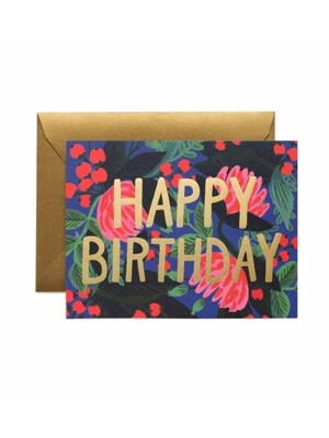 Floral Foil Birthday 생일 카드