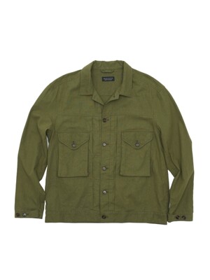 EASY TRUCKER SHIRT JACKET (GINGHAM OLIVE)