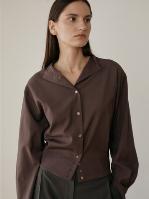 Blouson blouse (burgundy)