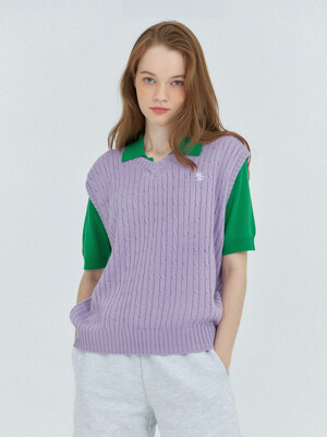 (UNI) Monceau Knit Vest 2_Lilac