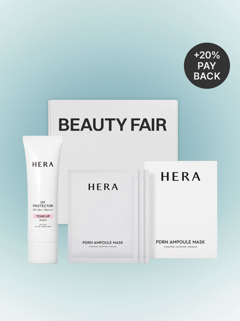 헤라 UV프로텍터 톤업SPF50+PA4+50ml +피디알엔 앰플마스크 세트 3매
