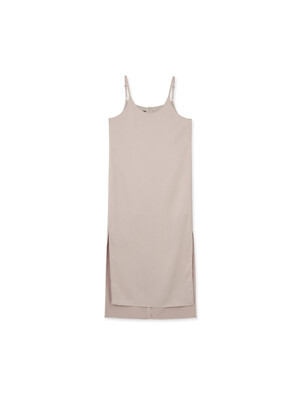 Satin Slip Onepiece_Beige