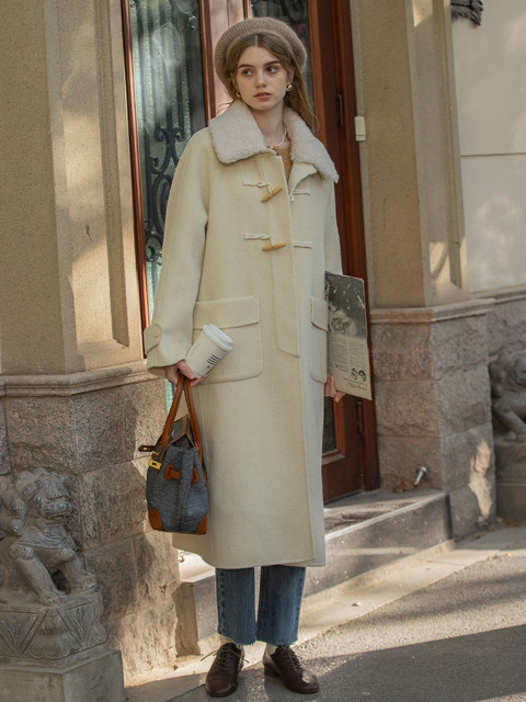 아우터,아우터 - 르니나 (LENINA) - LINNEY handmade wool fur collar coat_2colors