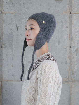 HATPPY angora earflap knit beanie