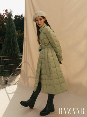 Square Quilting Duck Down Coat NEP3XHB01