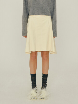 22FW_Top-stitch Flare Skirt (Butter Suede)