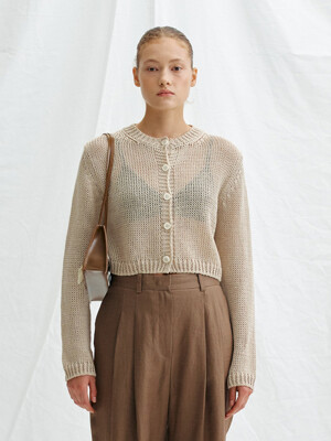 WOLLOW KNIT OUTER (MOCHA)