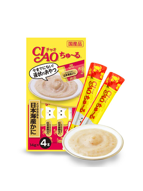 반려동물 - 이나바 (INABA) - 이나바 챠오츄르 닭가슴살&일본해산 게 14g 4p 4SC-76