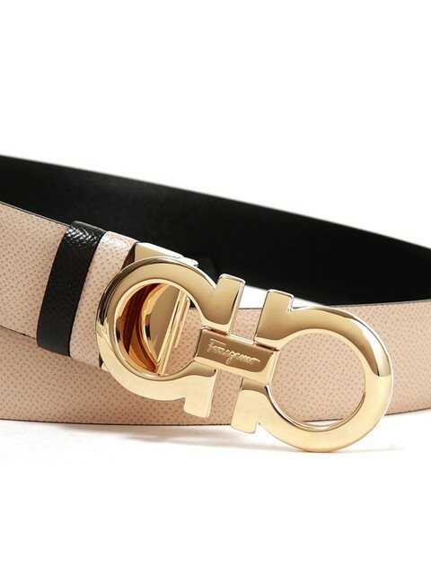 럭셔리액세서리 - 페라가모 (Ferragamo) - 간치니 23 A564 MACADAMIA NERO 674546 프리컷팅 양면 벨트